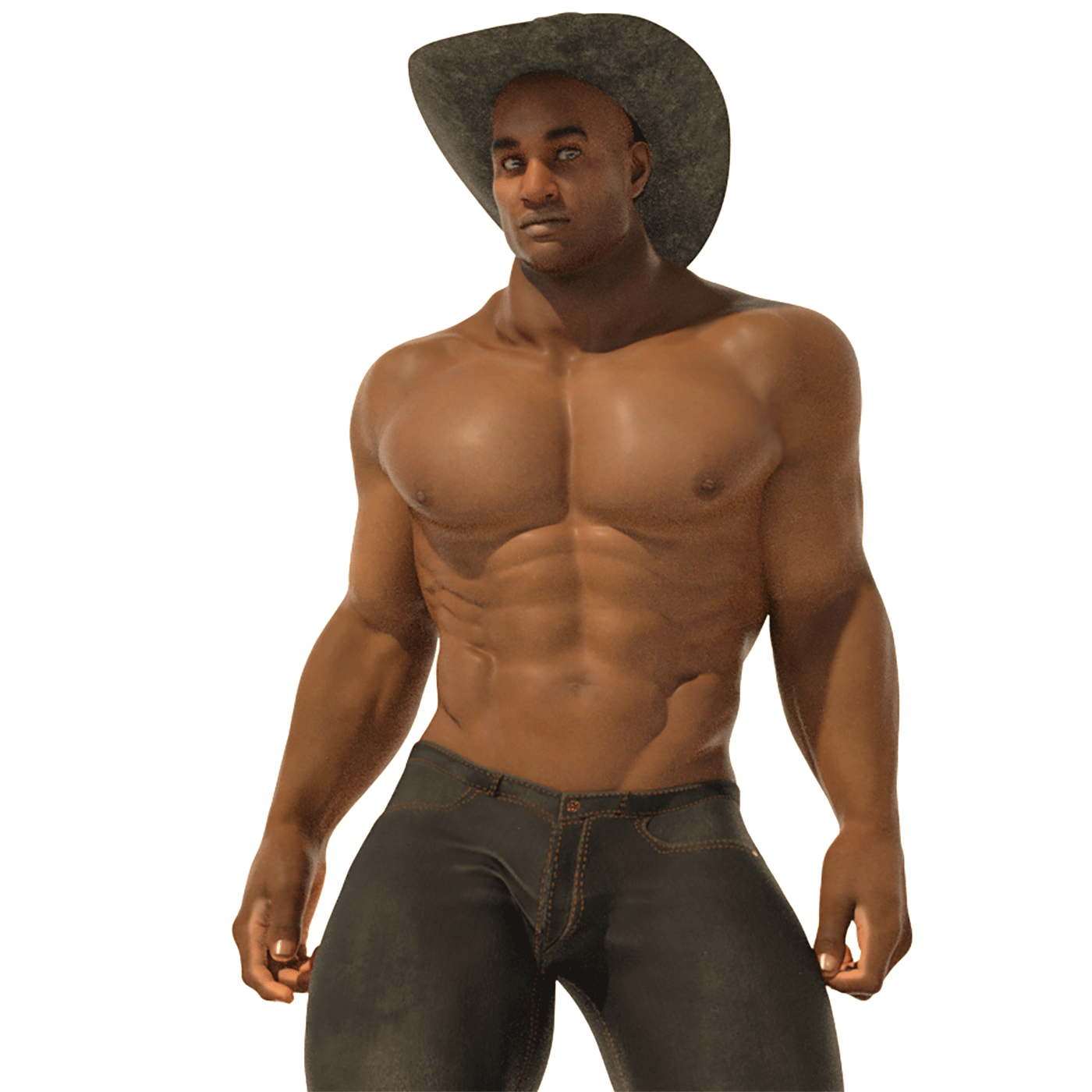 big Black cowboy from Calgary