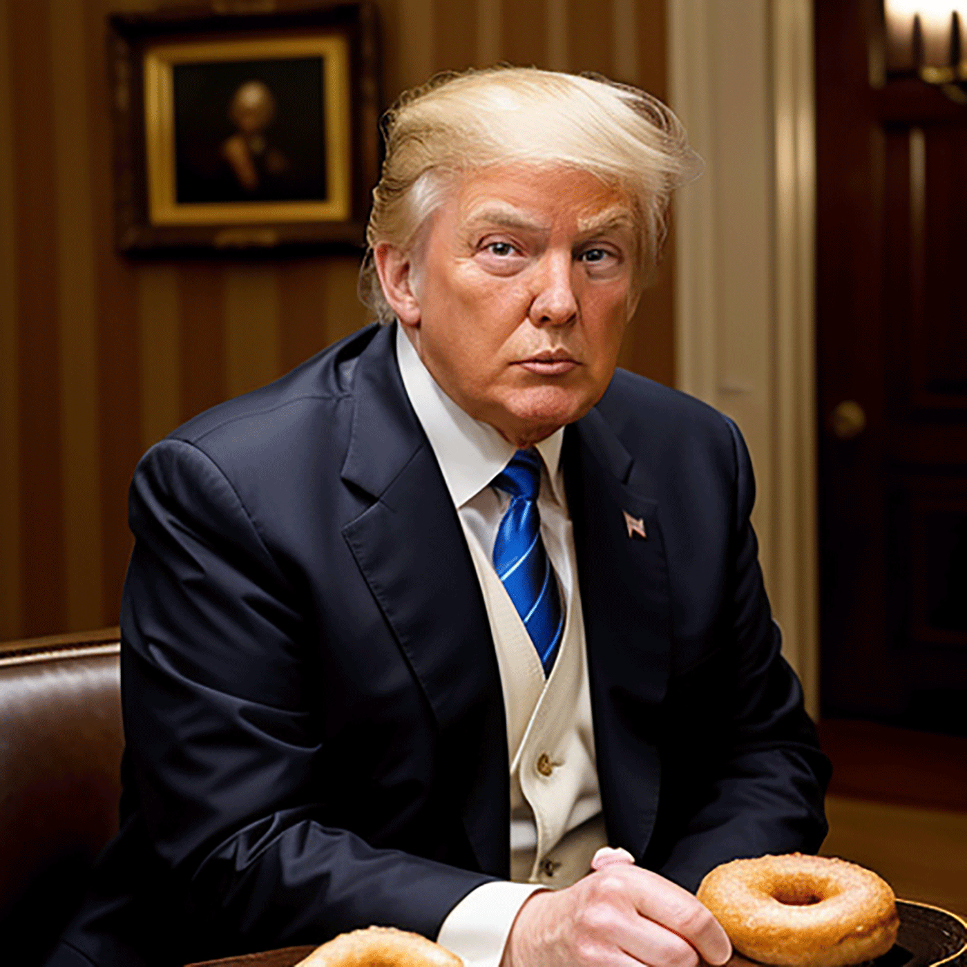 Trump vanilla doughnuts